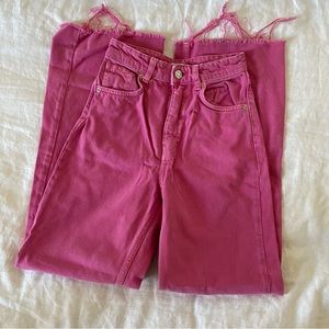 Zara Pink Flare Jeans